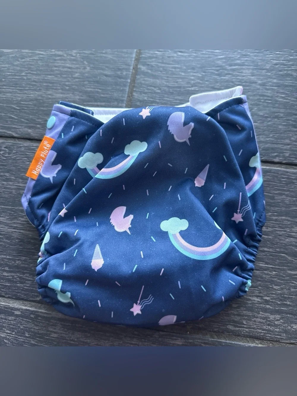 Happy Flute Print Pocket Cloth Diaper Bundle